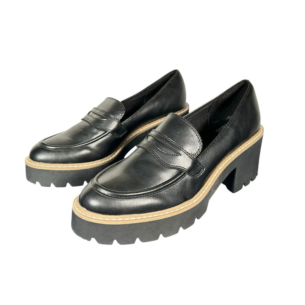 DOLCE VITA Tammy Lug Sole Leather Lug Sole Loafers in black - Picture 4 of 11